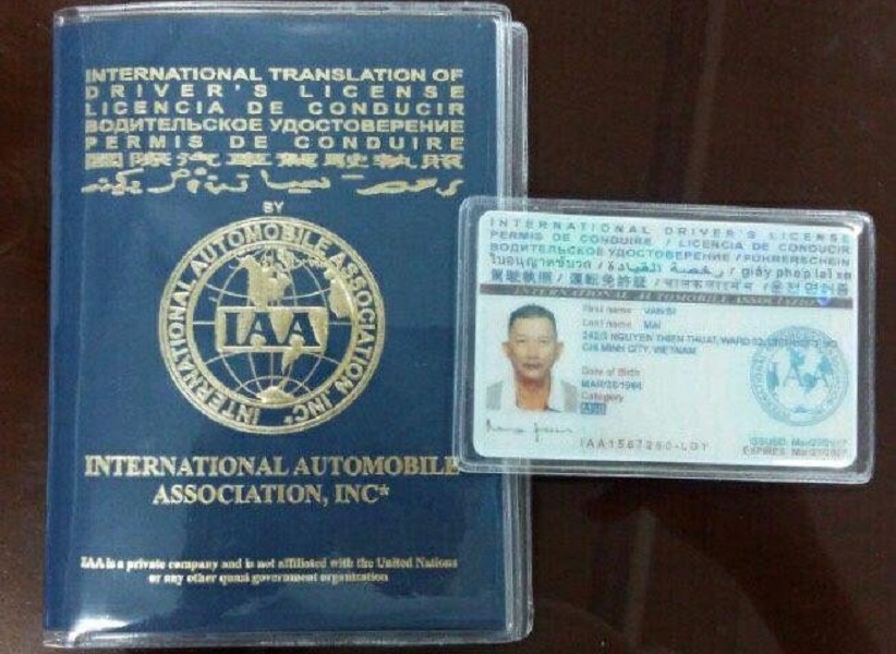 đổi bằng lái xe quốc tế IAA Mỹ cấp